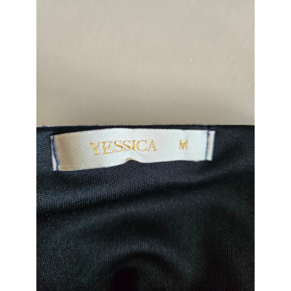 Yessica Navy Blue Linen Blend Button Front Midi Dress M Coastal Chic Minimalist - Picture 8 of 10
